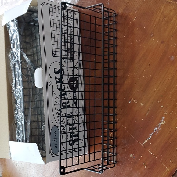 Zicoto farmhouse spice racks single tier set of 4 - Picture 1 of 5